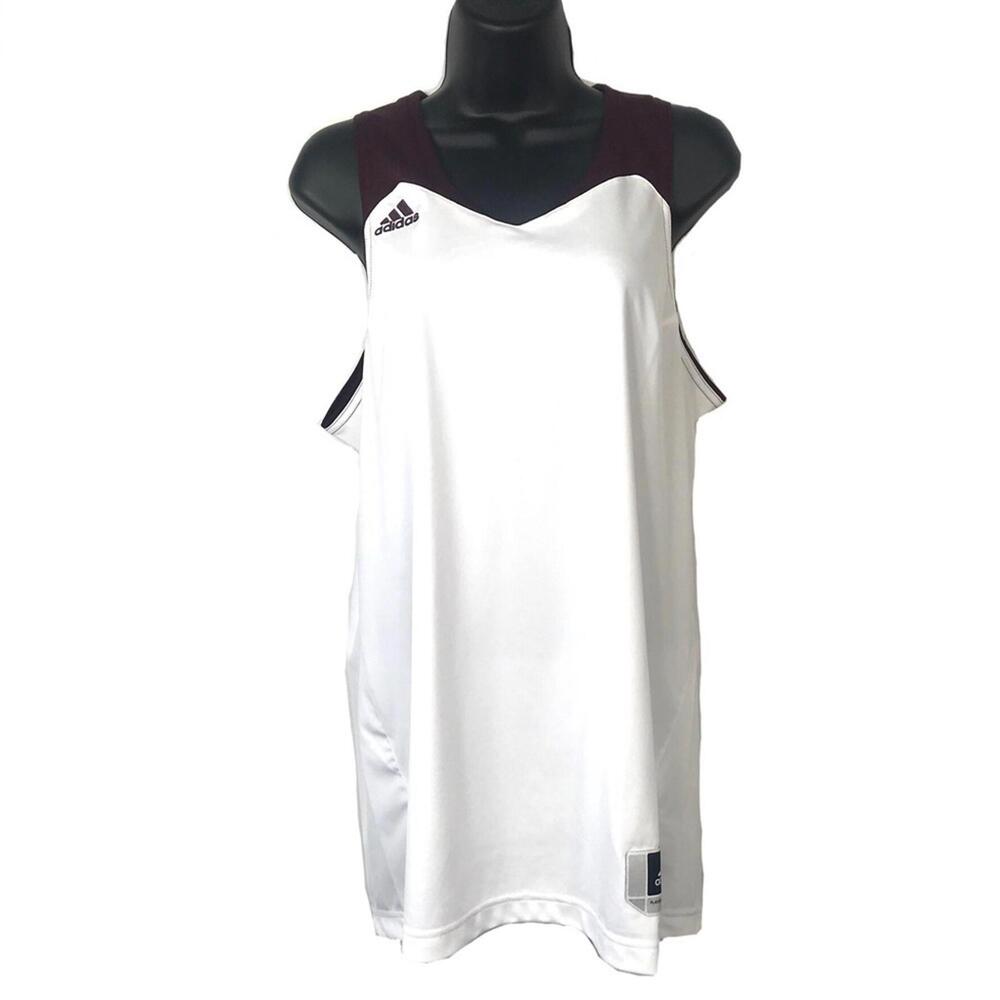 Adidas Women's‎ Basketball Jersey White with Maroon Accents
